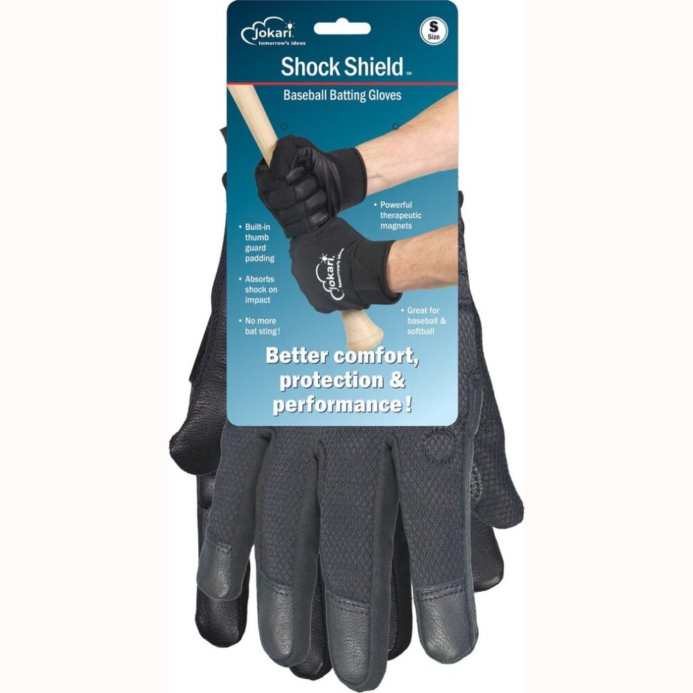 Shock Shield Baseball Batting Gloves - Mens Sz. S